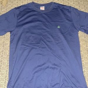 Short sleeve casual blue shirt